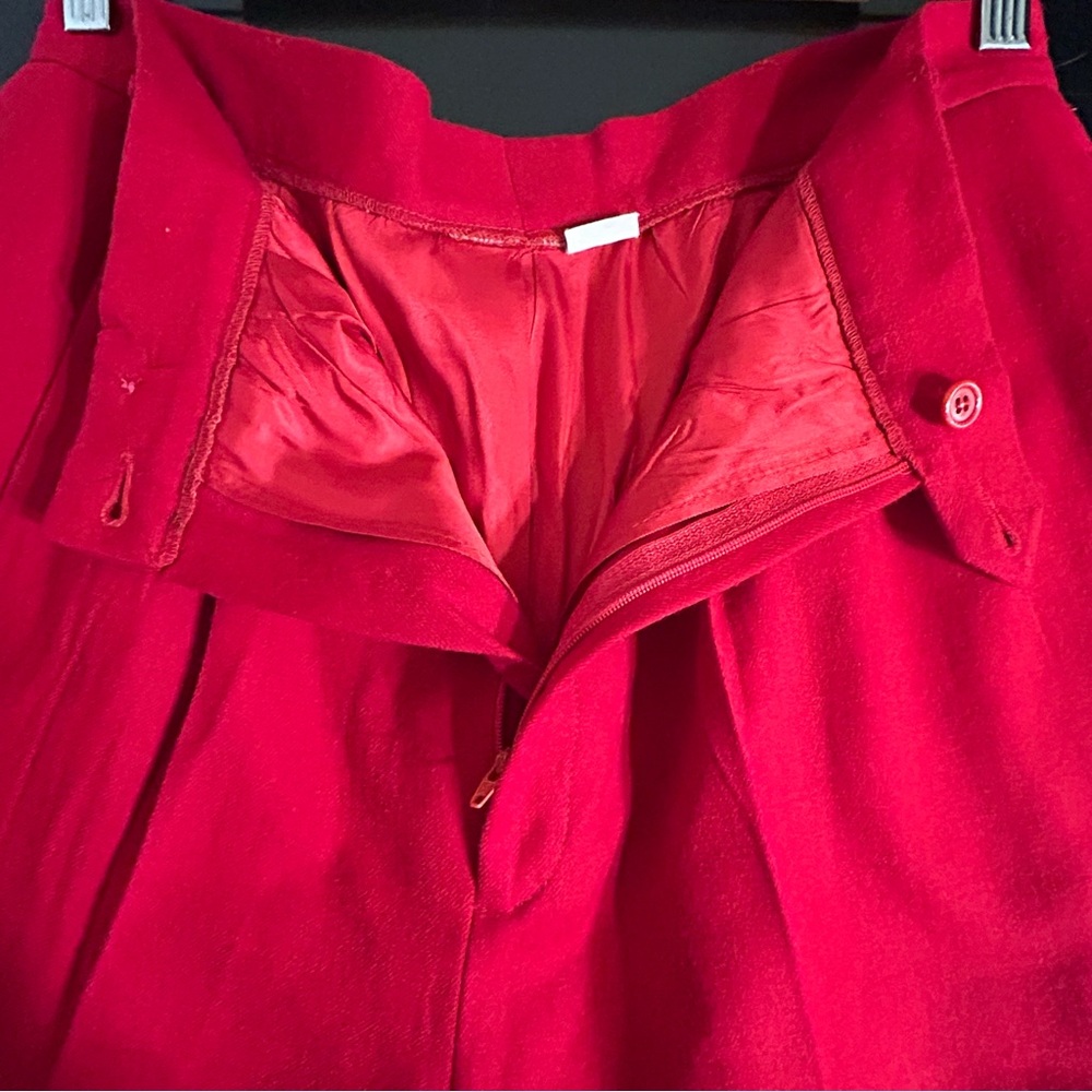 2-Piece Vintage Red Wool Lined Blazer and Wool Lined Shorts Suit Set:GCC - Picture 6 of 10